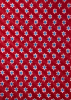 Silk Micro Daisy Print Tie