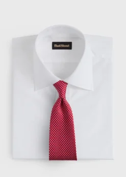 Silk Micro Daisy Print Tie
