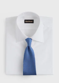 Silk Micro Daisy Print Tie