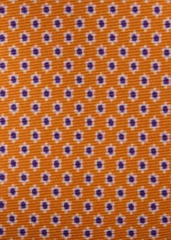 Silk Micro Daisy Print Tie