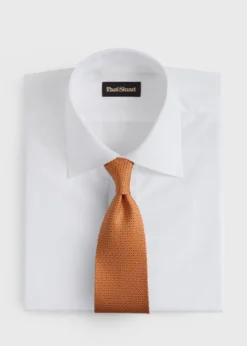 Silk Micro Daisy Print Tie