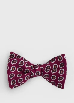 Silk Printed Pine Bow Tie