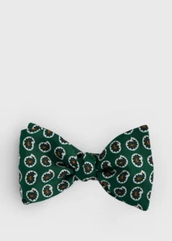 Silk Printed Pine Bow Tie