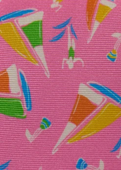 Silk Sailboat Print Tie