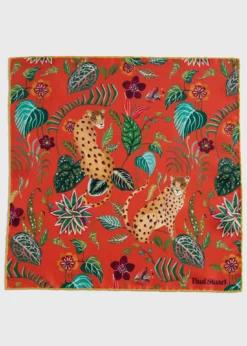 Silk Tropical Print Pocket Square