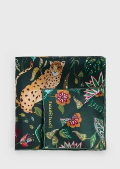 Silk Tropical Print Pocket Square