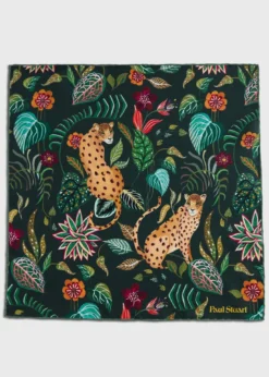 Silk Tropical Print Pocket Square