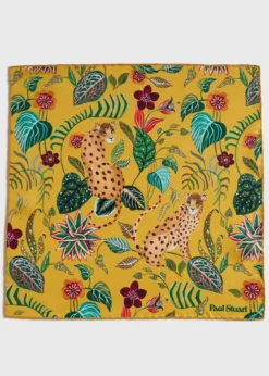 Silk Tropical Print Pocket Square