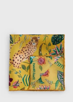 Silk Tropical Print Pocket Square