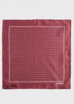Silk Twill Dot Print Pocket Square