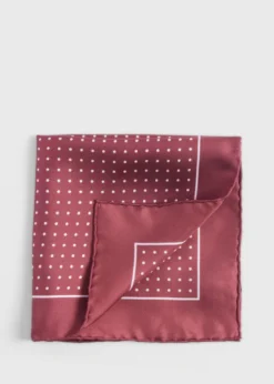 Silk Twill Dot Print Pocket Square