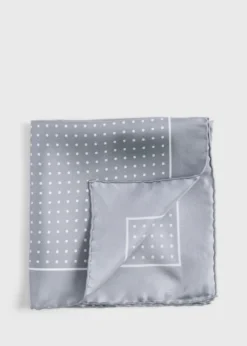 Silk Twill Dot Print Pocket Square