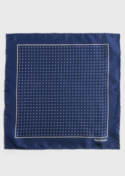 Silk Twill Dot Print Pocket Square
