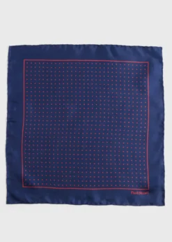 Silk Twill Dot Print Pocket Square