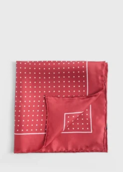 Silk Twill Dot Print Pocket Square