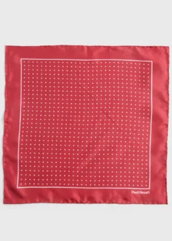 Silk Twill Dot Print Pocket Square