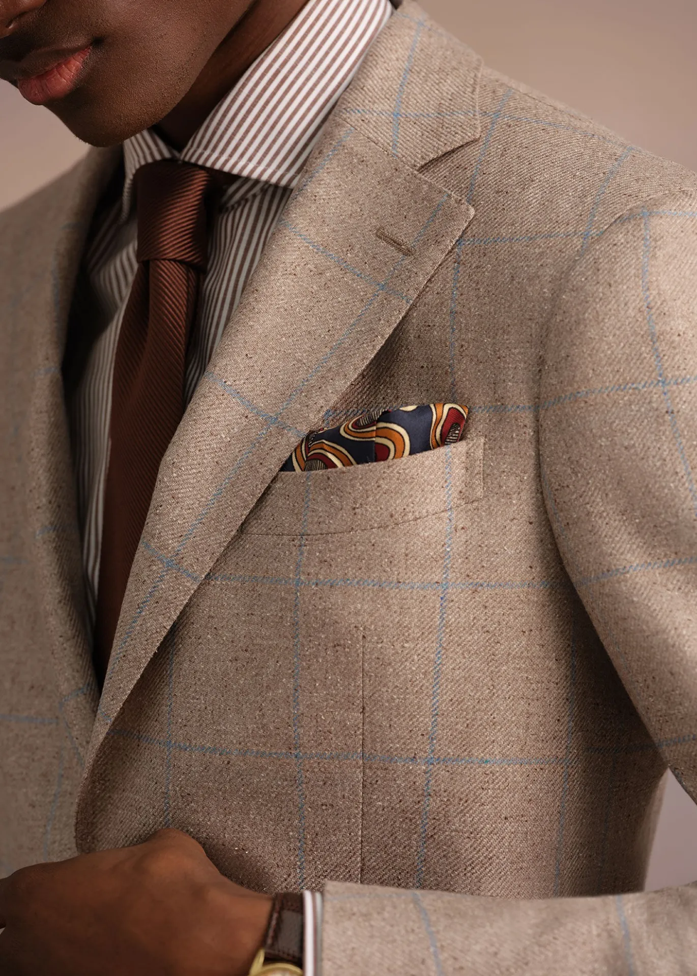 Solid Mogador Silk & Cotton Tie