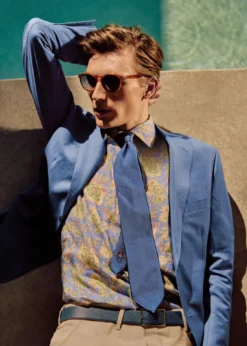 Solid Mogador Silk & Cotton Tie