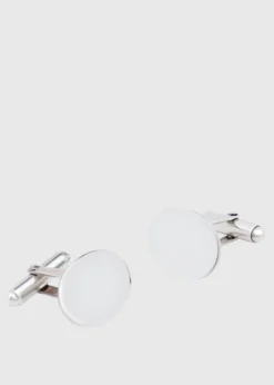Sterling Silver Polished Oval Cufflinks