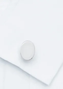 Sterling Silver Polished Oval Cufflinks