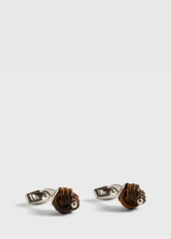 Sterling Silver with Tiger Eye Carved Knot