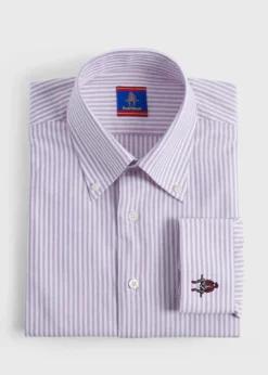 Striped Oxford Logo Sport Shirt