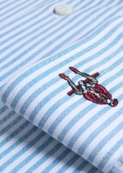 Striped Oxford Logo Sport Shirt