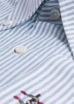 Striped Oxford Logo Sport Shirt