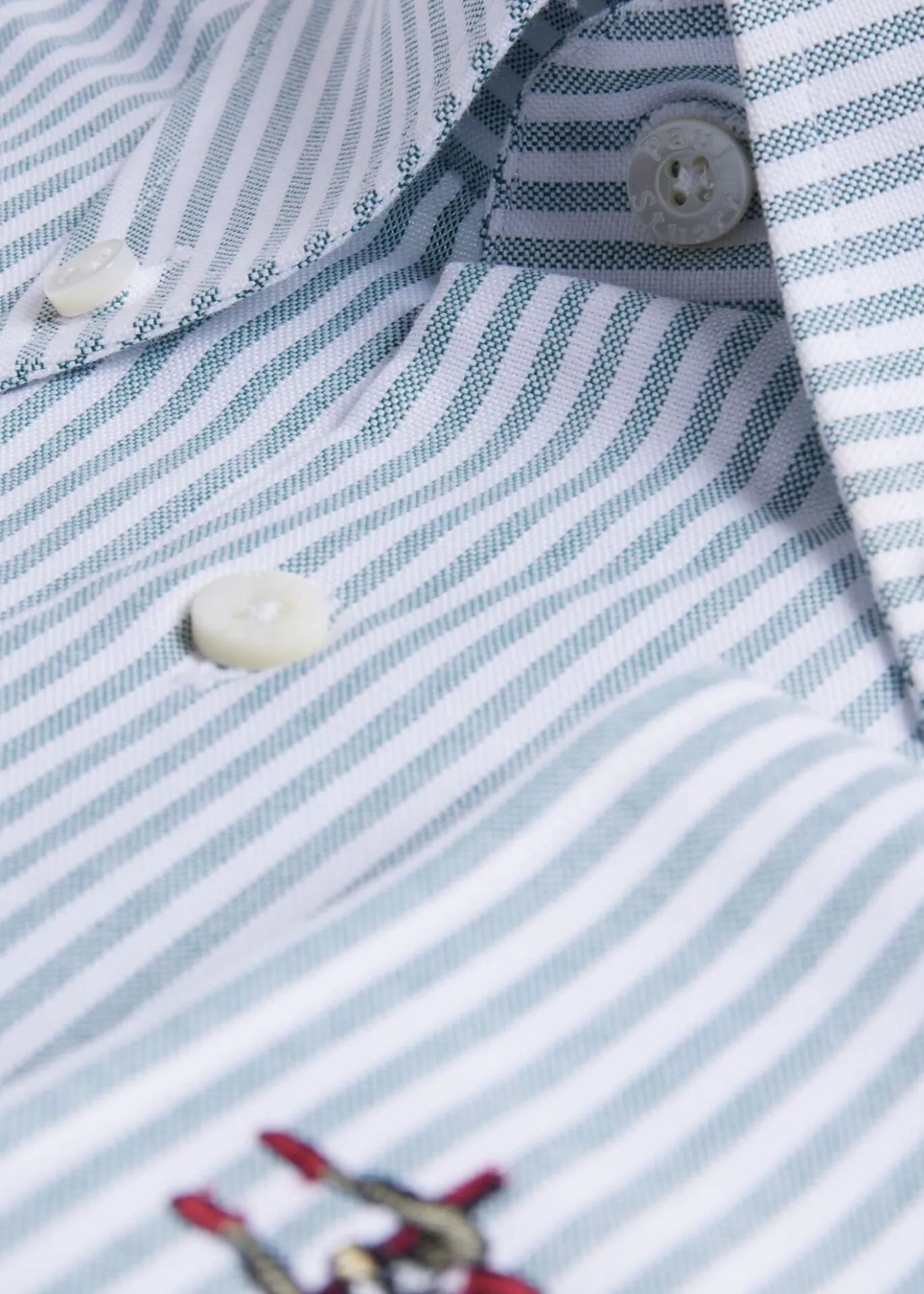Striped Oxford Logo Sport Shirt