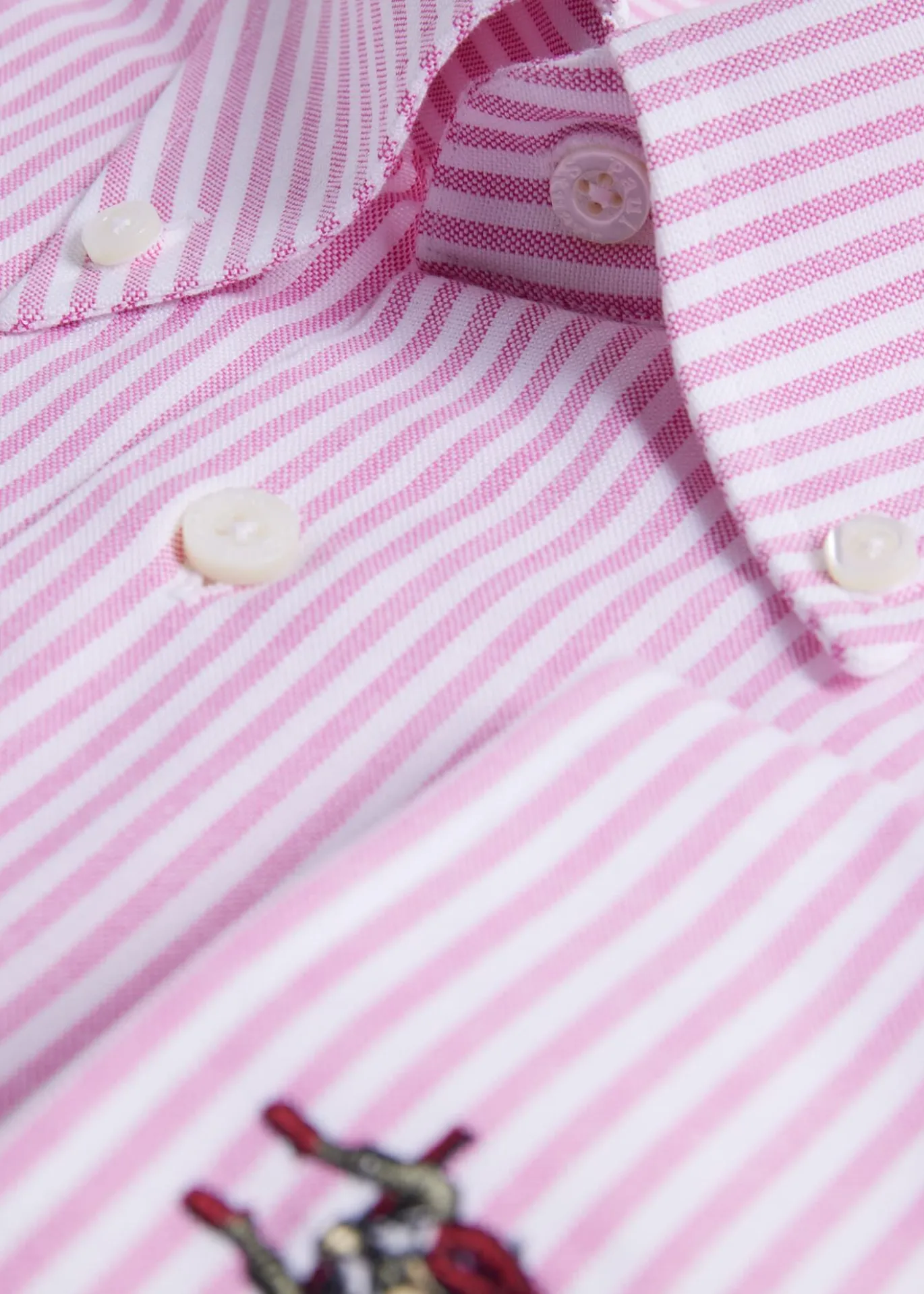 Striped Oxford Logo Sport Shirt