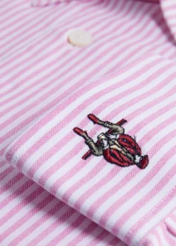 Striped Oxford Logo Sport Shirt