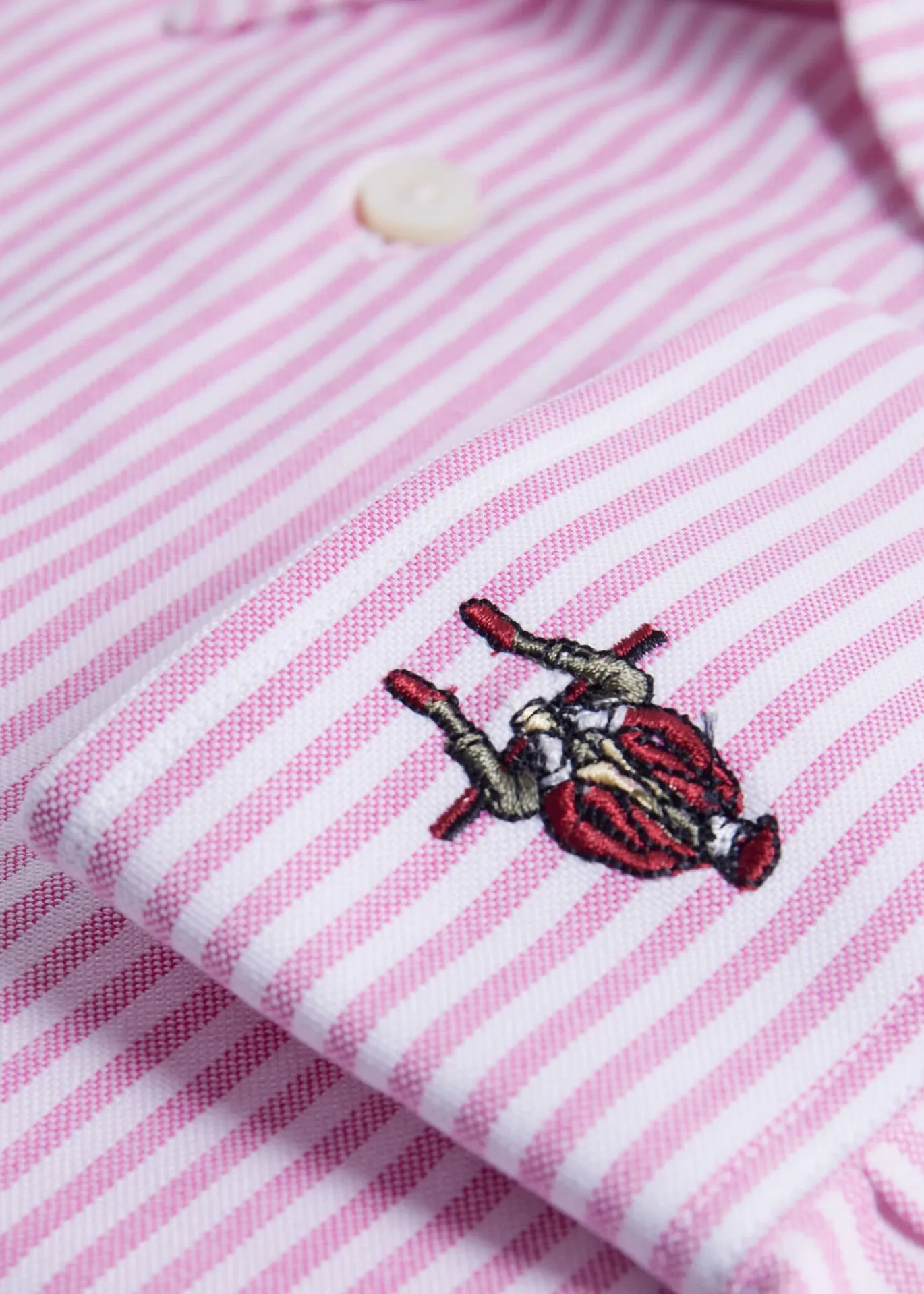 Striped Oxford Logo Sport Shirt
