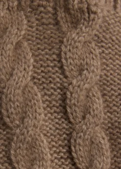Suede & CashmereCable KnitGlove