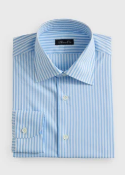Two-Tone Stripe Dress Shirt