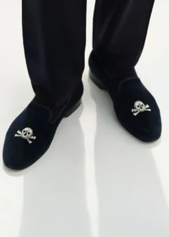Tyler Velvet Skull Slip-on