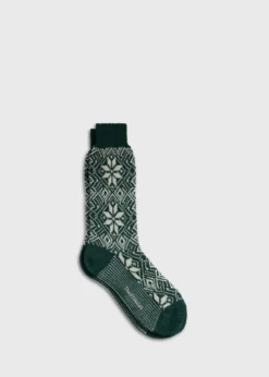 Wool Blend Snowflake Sock