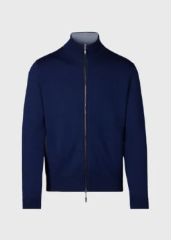 Wool Jersey Zip Cardigan