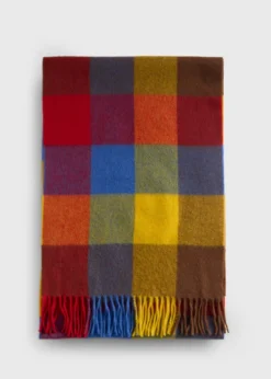 Woven Cashmere Buffalo Check Scarf