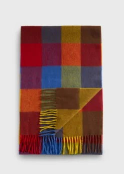 Woven Cashmere Buffalo Check Scarf