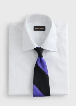 Woven Silk Block Stripe Tie