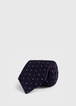 Woven Silk Dot Tie
