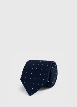 Woven Silk Dot Tie
