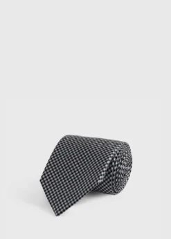 Woven Silk Houndstooth Tie
