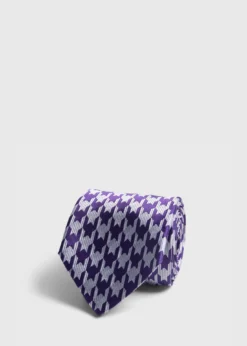 Woven Silk Houndstooth Tie