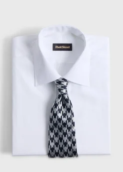 Woven Silk Houndstooth Tie