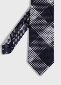 Woven Silk Patchwork Plaid Tie