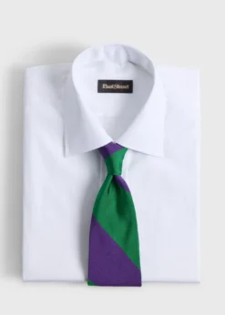 Woven Silk Two Color Bar Stripe Tie